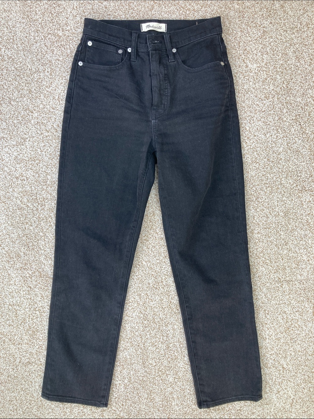 Madewell Black Classic Straight Jean